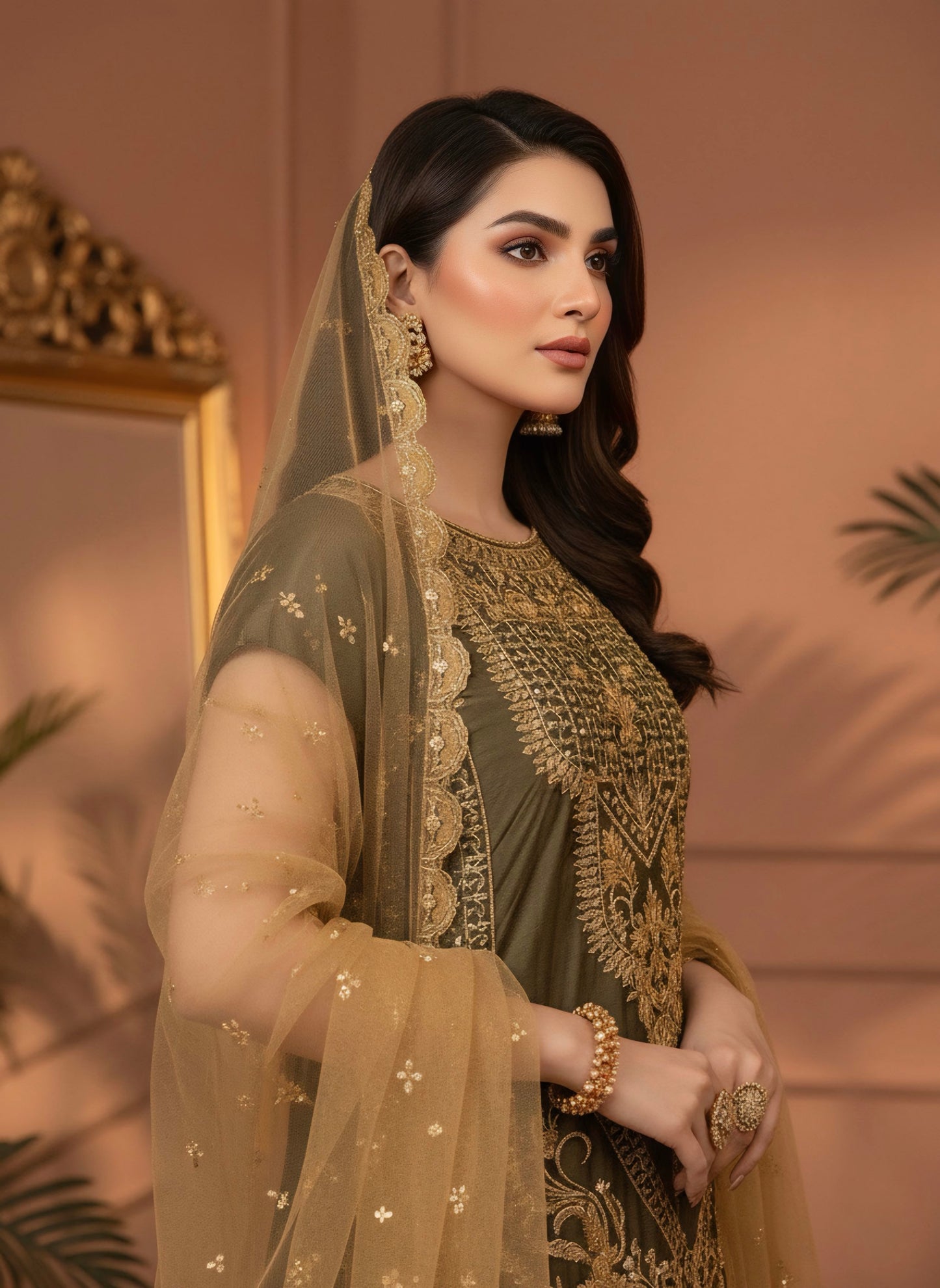Pret Embroidered Ketan Net 3 PCS