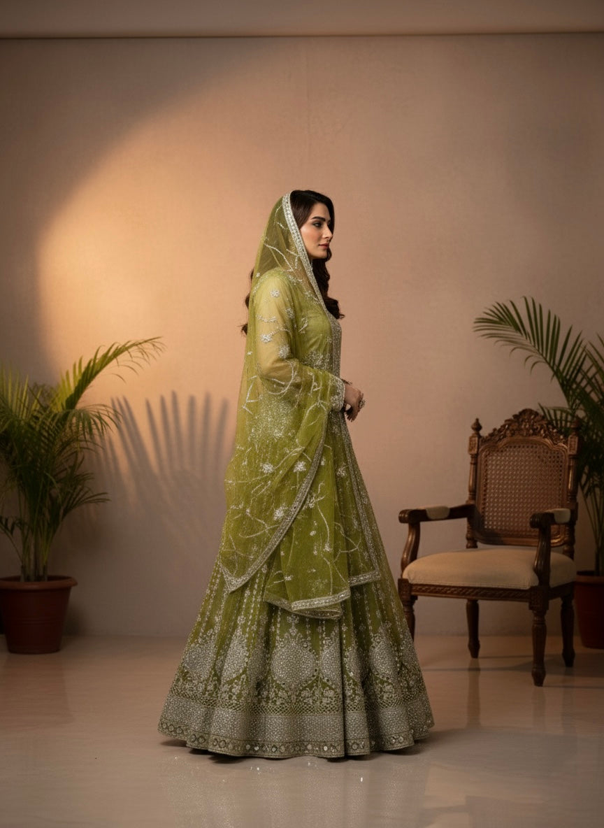 Embroidered Chiffon Maxi 3 PCS (STITCHED)