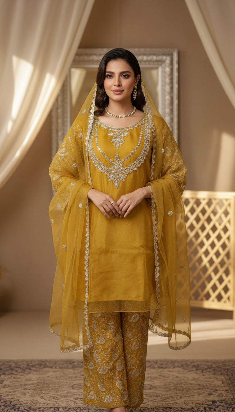 Pret Embroidered Organza 3 PCS