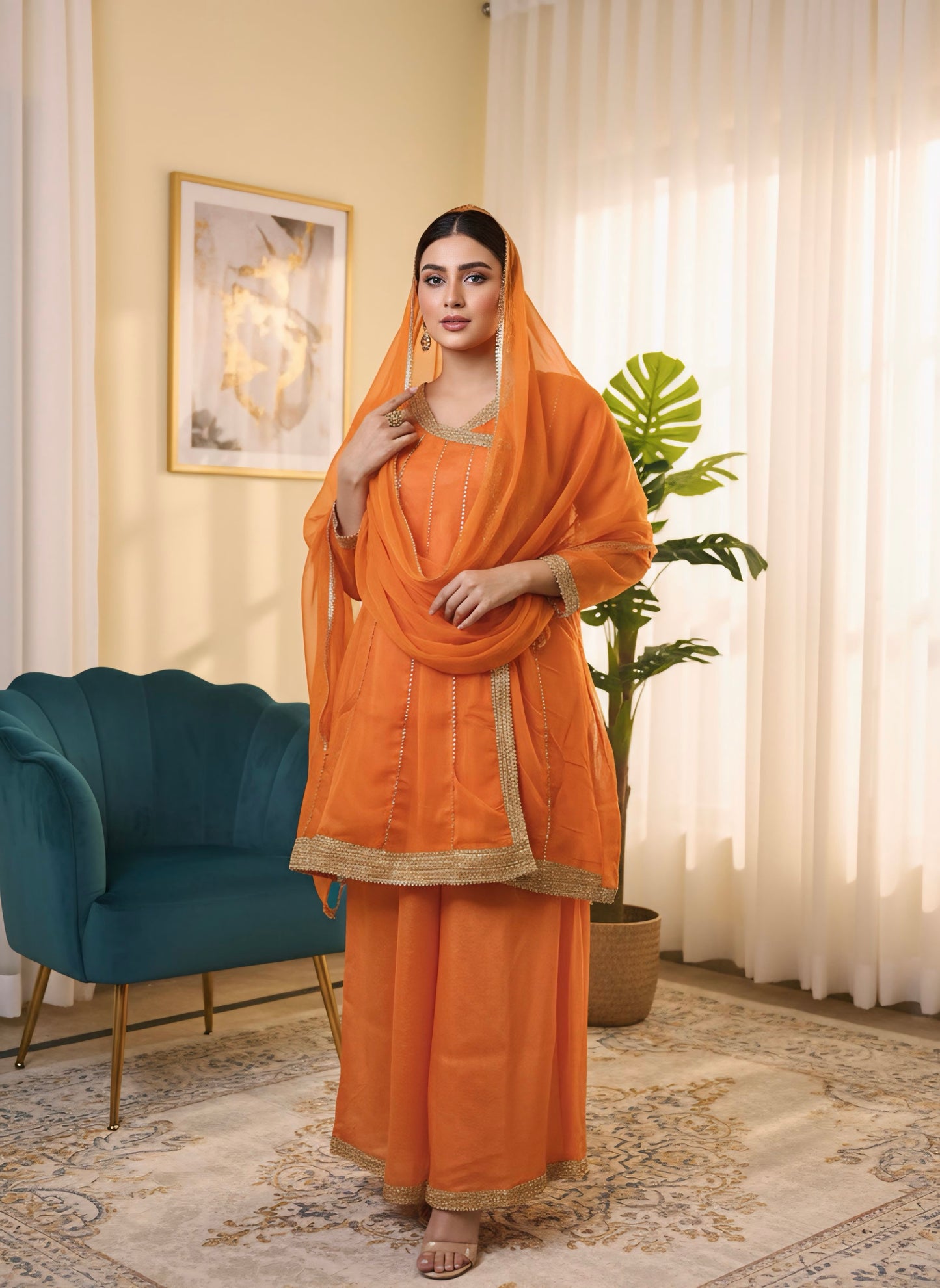 Embroidered Chiffon 3 PCS (STITCHED)
