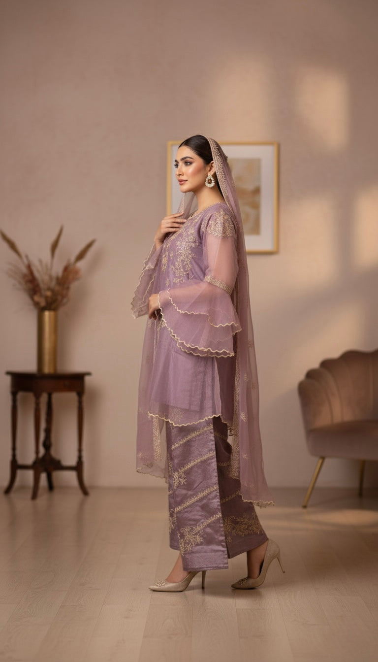 Pret Embroidered Frock 3 PCS