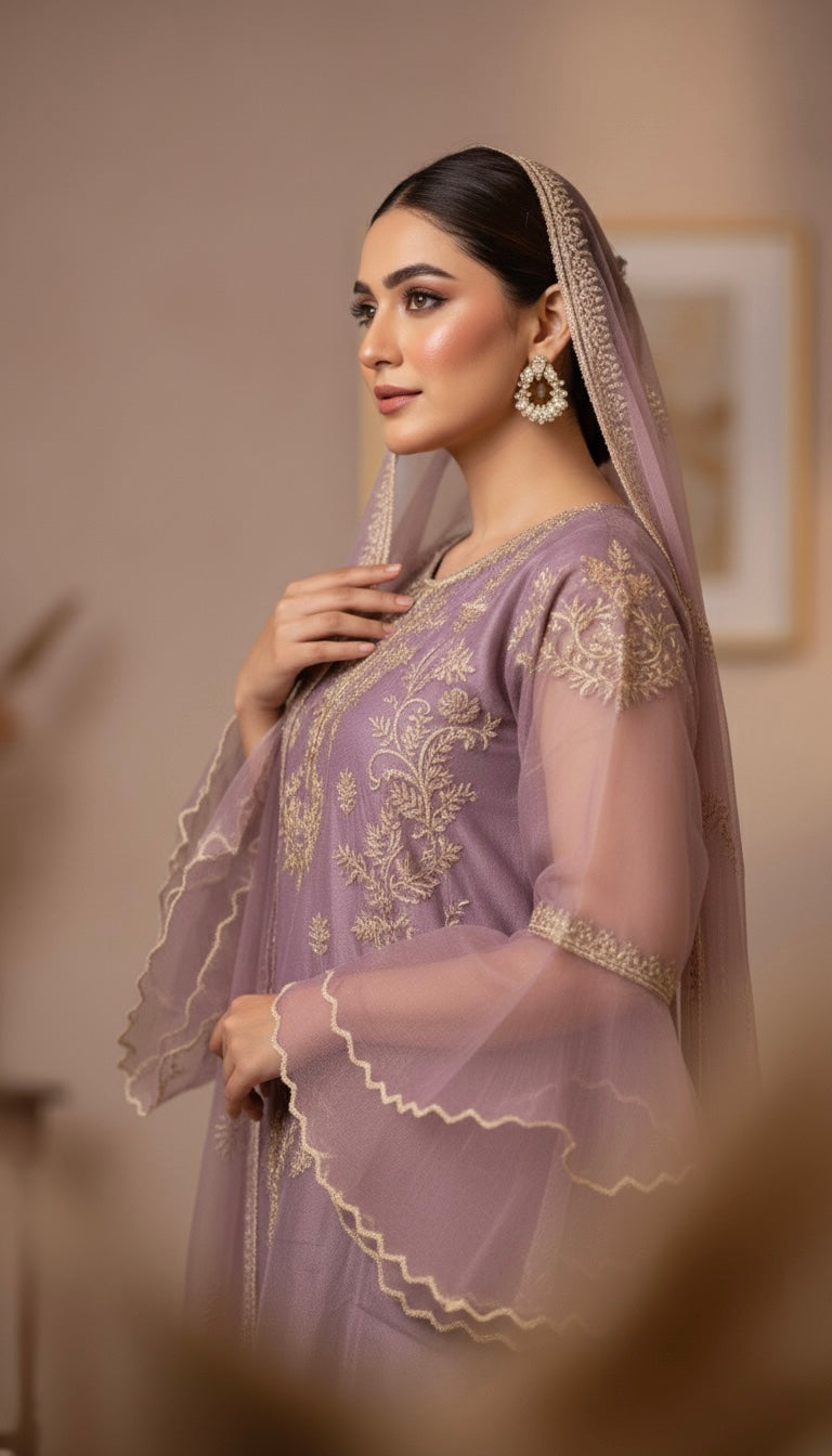 Pret Embroidered Frock 3 PCS