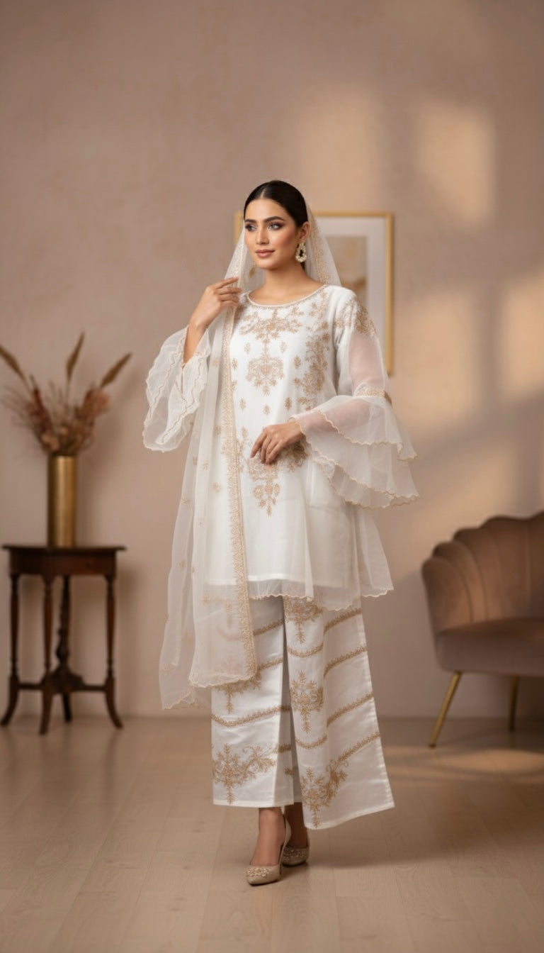 Pret Embroidered Frock 3 PCS