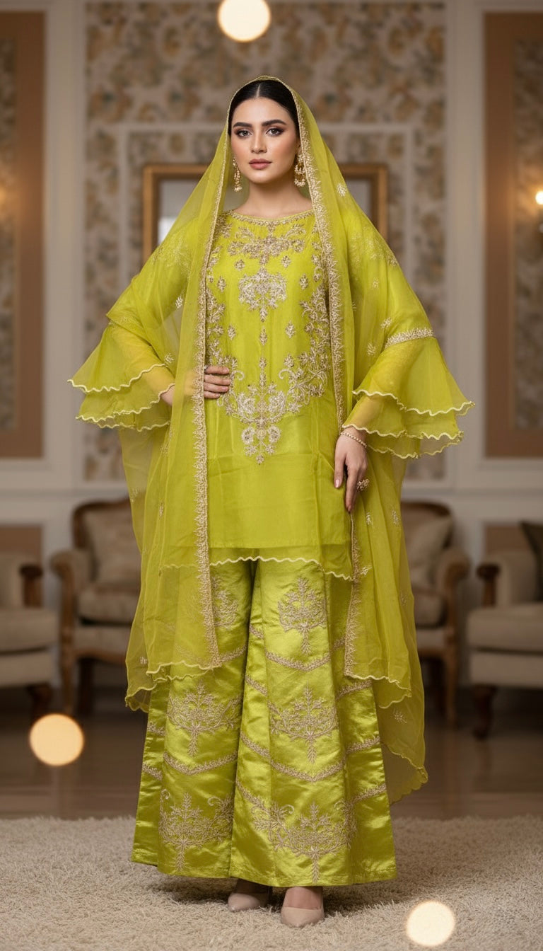 Pret Embroidered Frock 3 PCS
