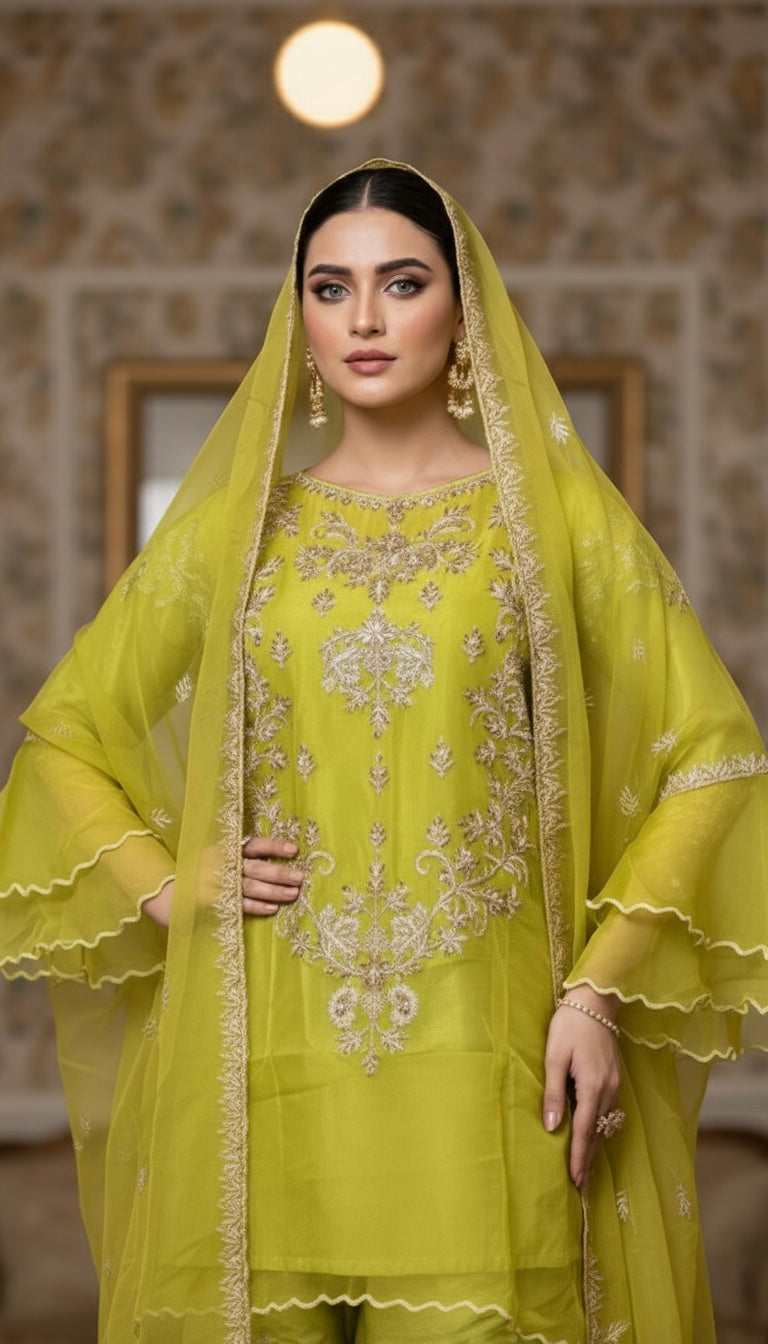 Pret Embroidered Frock 3 PCS