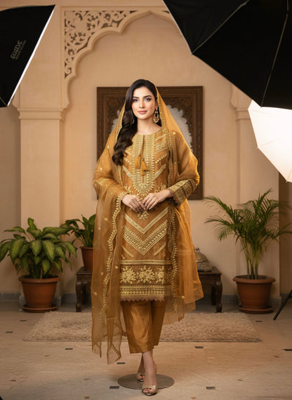 Pret Embroidered Frock 3 PCS