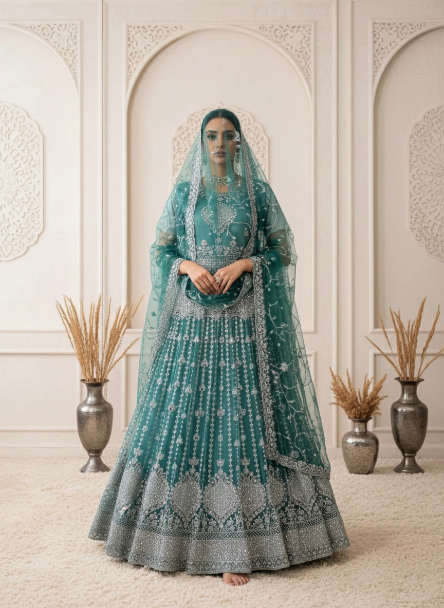 Embroidered Chiffon Maxi 3 PCS (STITCHED)