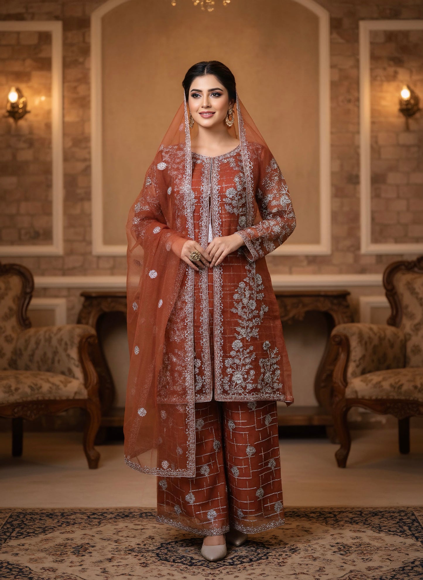 Pret Embroidered Organza 3 PCS