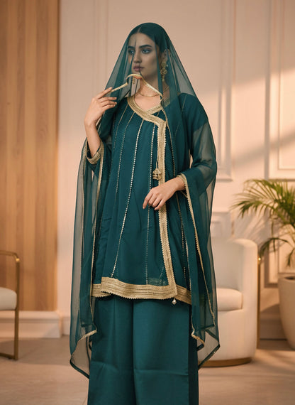 Embroidered Chiffon 3 PCS (STITCHED)