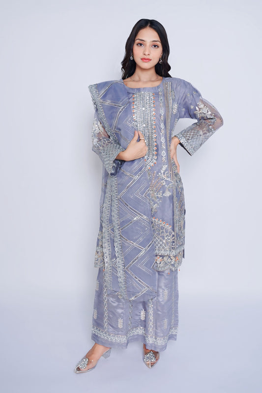 Pret Embroidered Organza 3 PCS