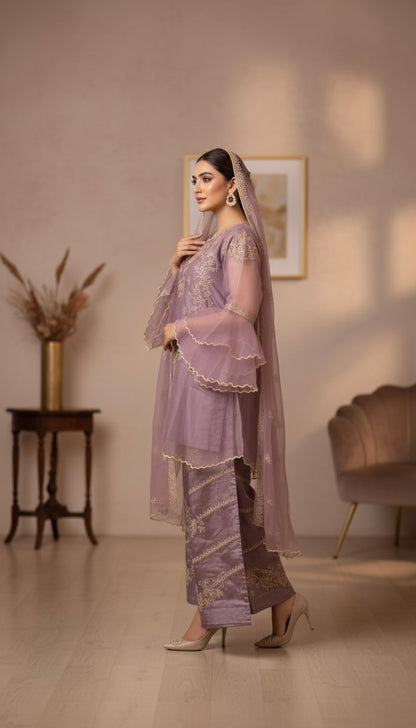 Pret Embroidered Frock 3 PCS