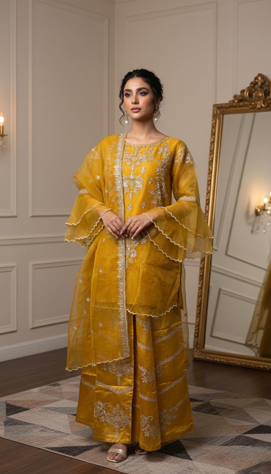 Pret Embroidered Frock 3 PCS
