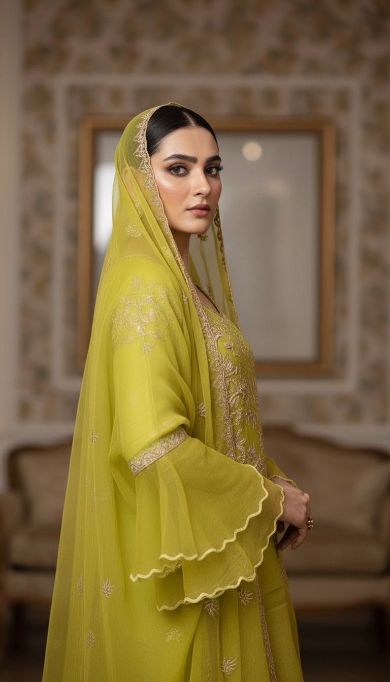 Pret Embroidered Frock 3 PCS