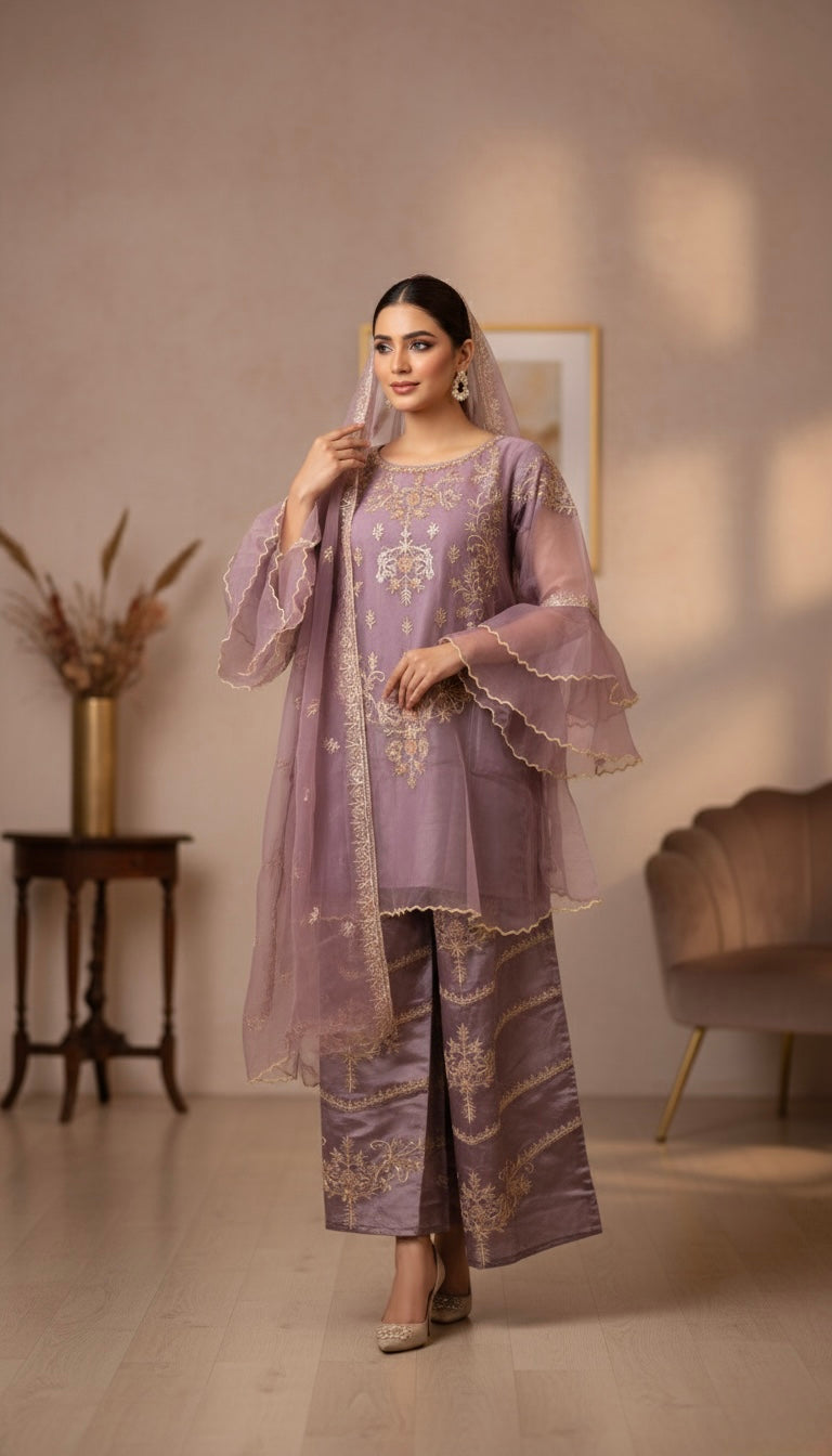 Pret Embroidered Frock 3 PCS