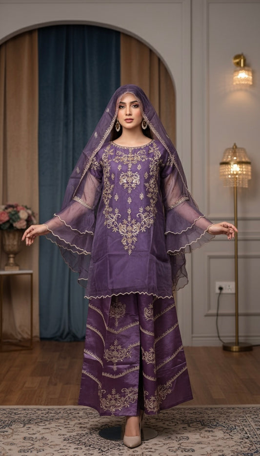 Pret Embroidered Frock 3 PCS