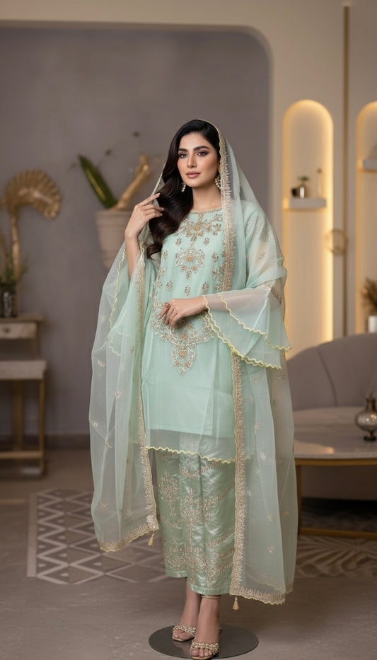 Pret Embroidered Frock 3 PCS