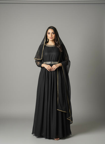Embroidered Chiffon Maxi 3 PCS (STITCHED)