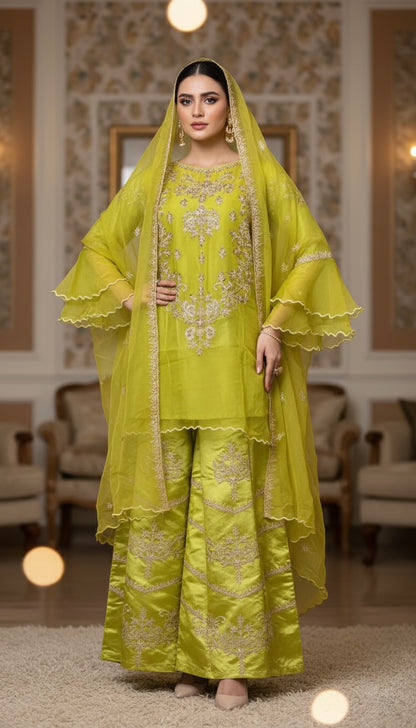 Pret Embroidered Frock 3 PCS